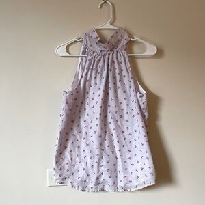 J.Crew fully lined cherries sleeveless top tie detail summer shirt flowy